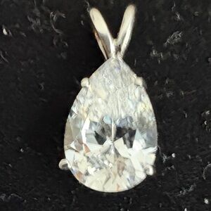 Elegant Sterling Silver Teardrop Pendant